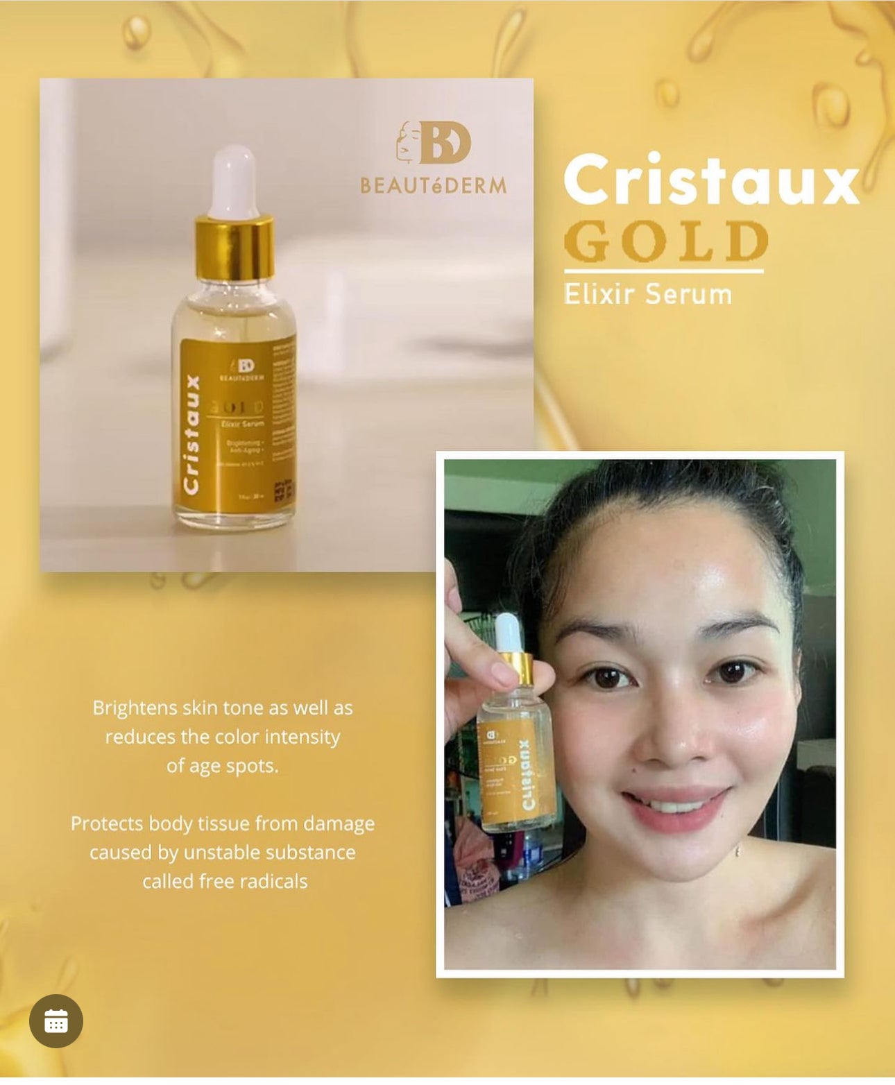 Beautederm Cristaux Gold Elixir Serum