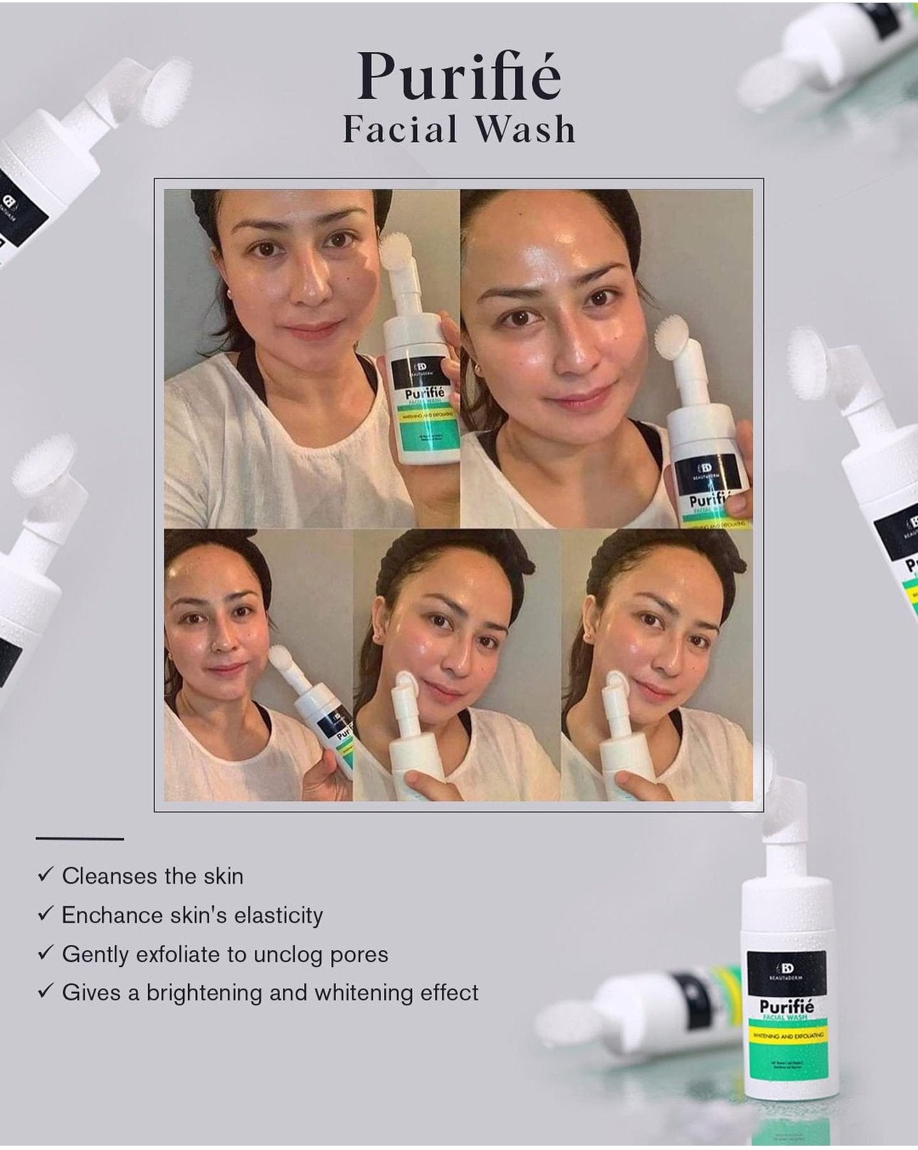 Purifie Facial Wash with Brush (100ml)