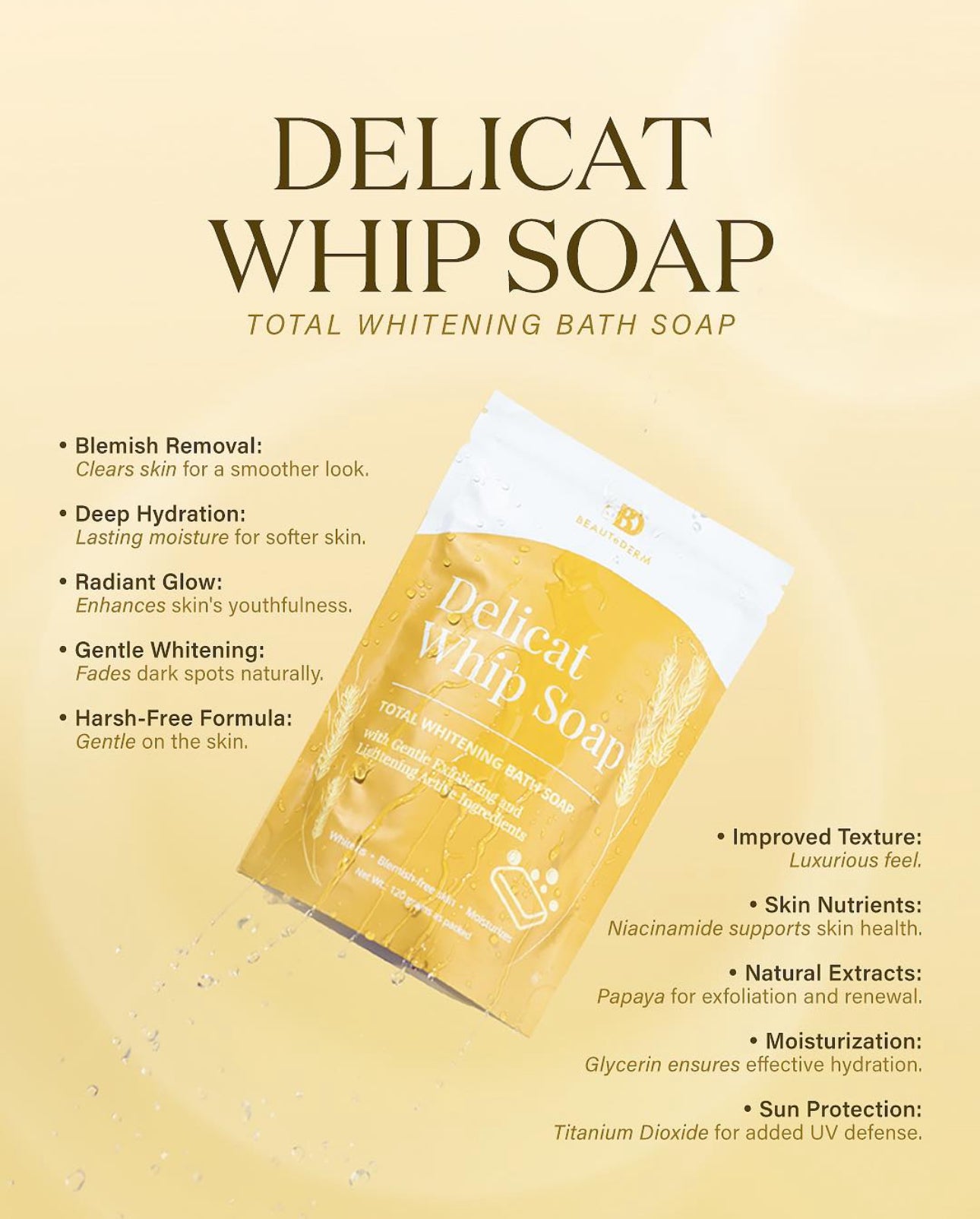 Beautederm total whitening bath soap