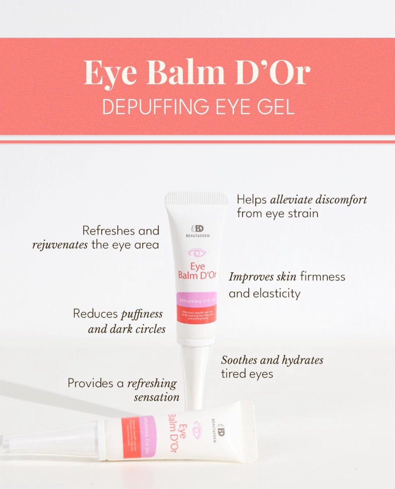 Eye Balm D'OR (DEPUFFING EYE GEL) 10ML