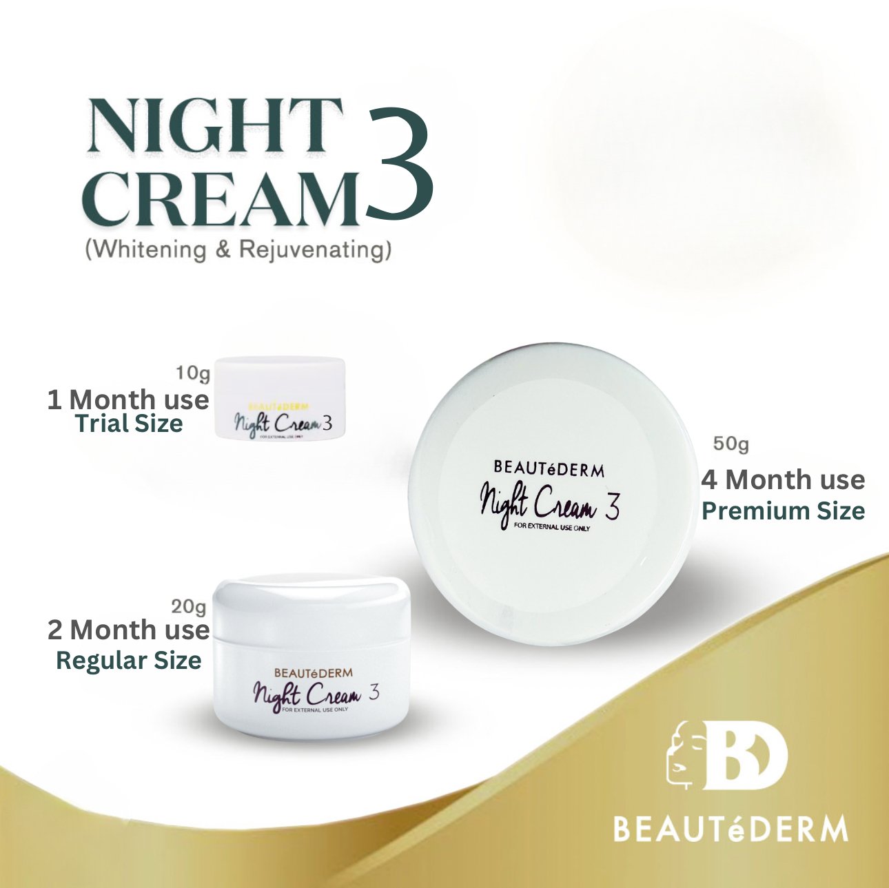 Night Cream3 50g (Premium Size) Good for 4months