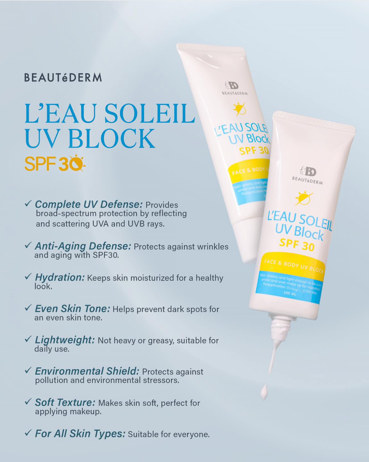 Soleil UV Block - Sunscreen SPF 30 (Face & Body)