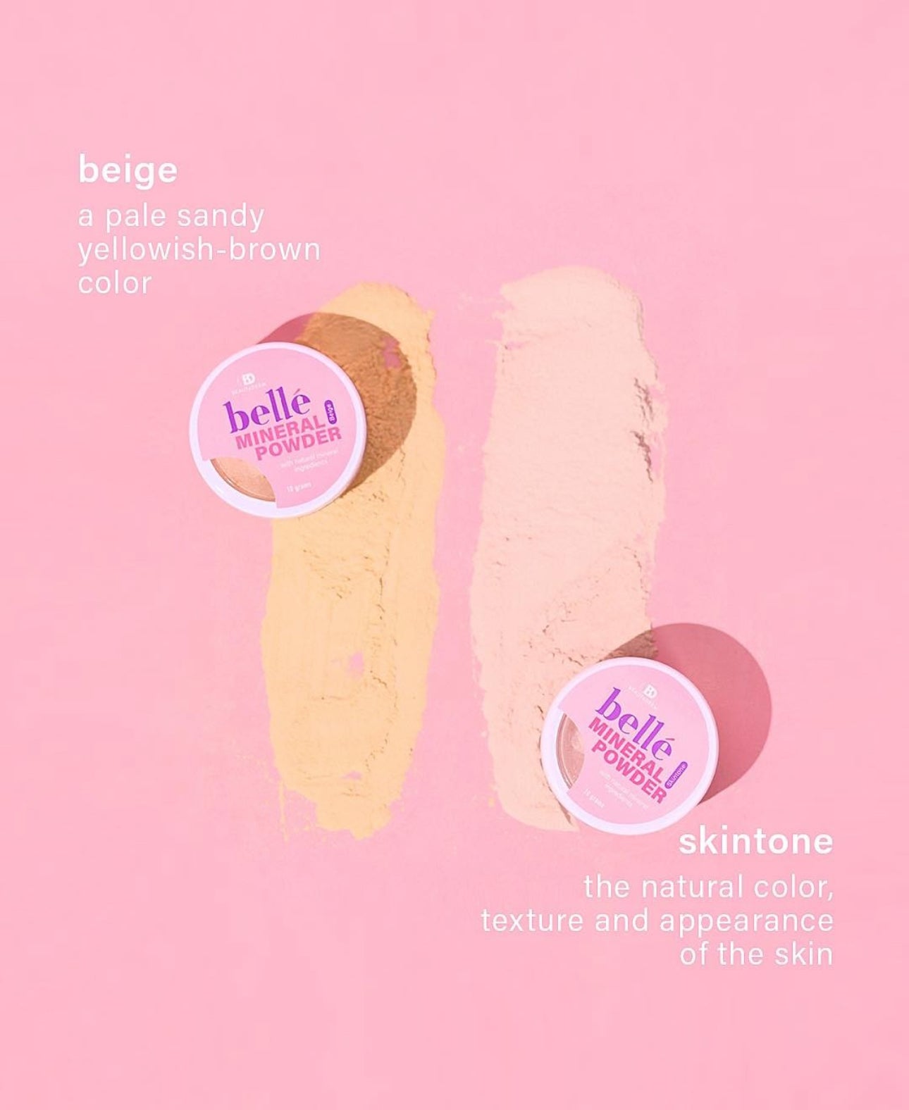 Belle Mineral Powder -  - Beige and skintone shades by beautederm