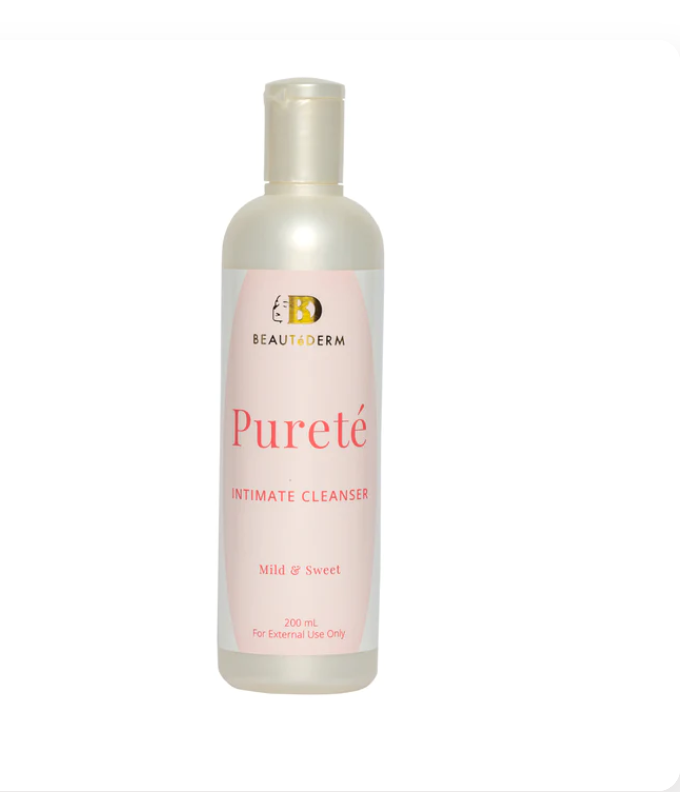 purete intimated cleanser 200ml mild and  sweet bottle  | beautederm canada products