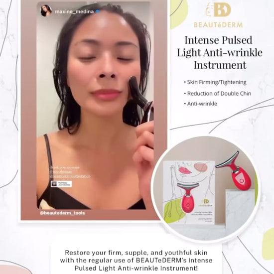 Beautederm customer showing how to use Intense Pulsed Light (IPL) Anti-Wrinkle Instrument