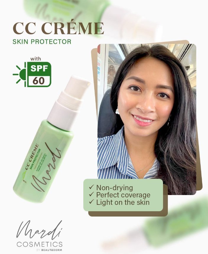 CC light Beige by Mardi Cosmetic Beautederm -Happy customer showing testimonial -beautederm skincare