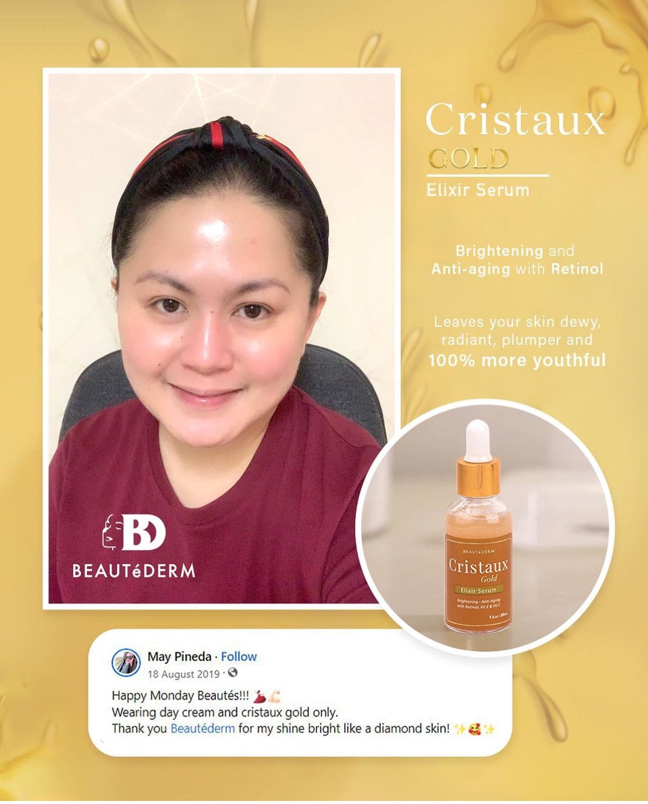 Beautederm Cristaux Gold Elixir Serum