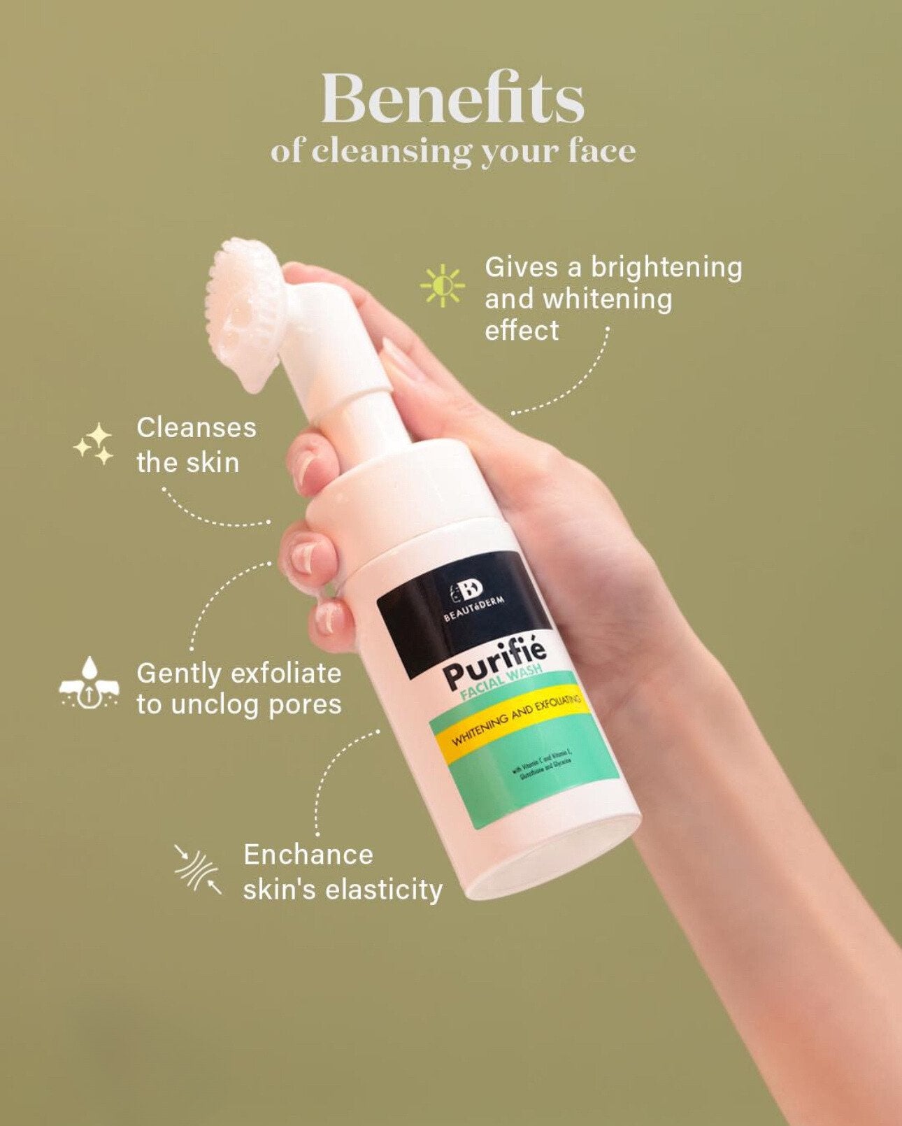 Purifie Facial Wash with Brush_100ml_-beautederm products-beautedermcanada