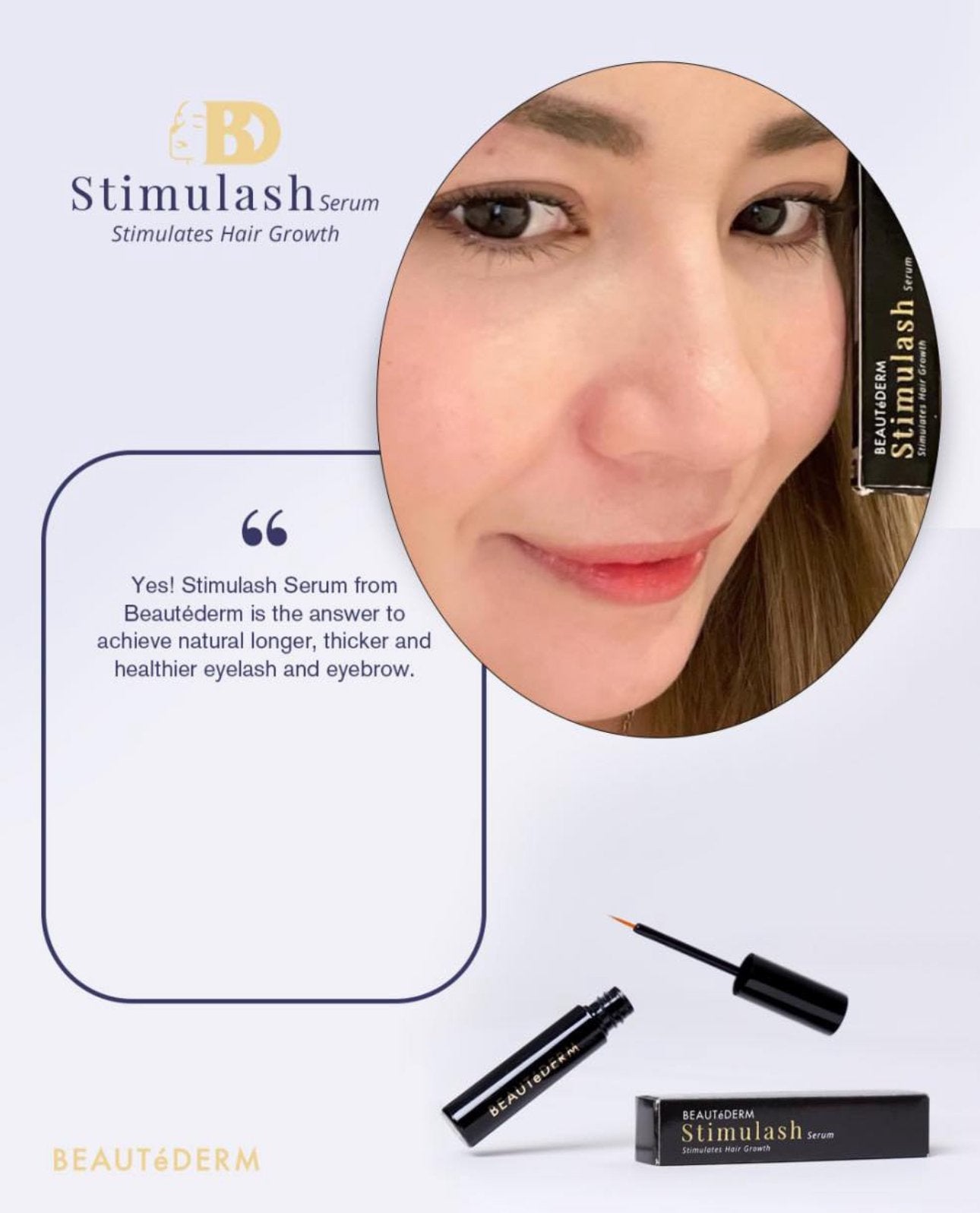 Stimulash Hair Growth Serum (3ml) by BEAUTeDERM- happy customer testimonial 