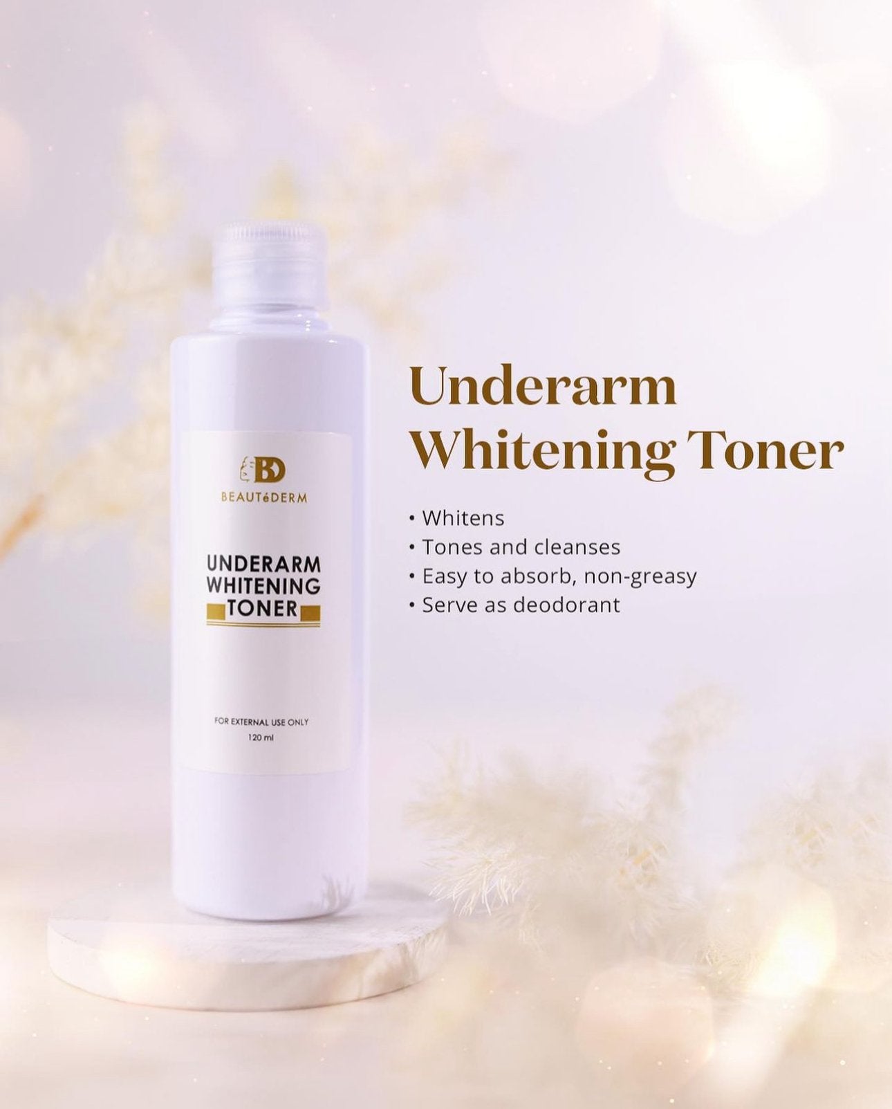 Underarm whitening toner by BEAUTeDERM 